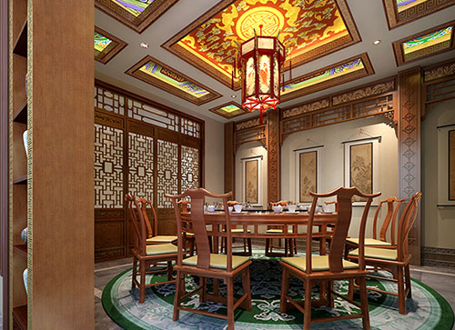 西青中式古典风格家居装修设计效果图